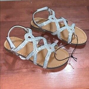 Wonder Nation Sparkling Strap Sandal (Toddler Girls) 11 Little Girl